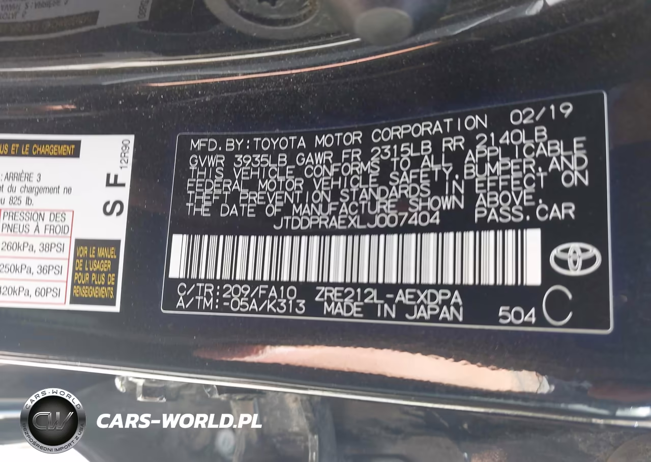 2020 Toyota Corolla L VIN:JTDDPRAEXLJ007404 - 9