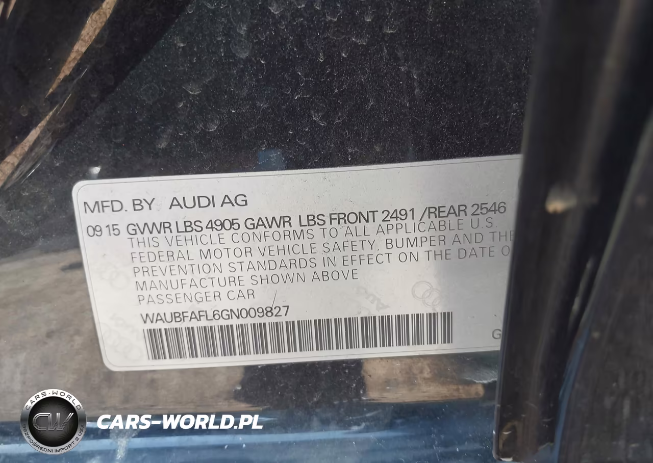 2016 Audi A4 Premium VIN:WAUBFAFL6GN009827 - 9