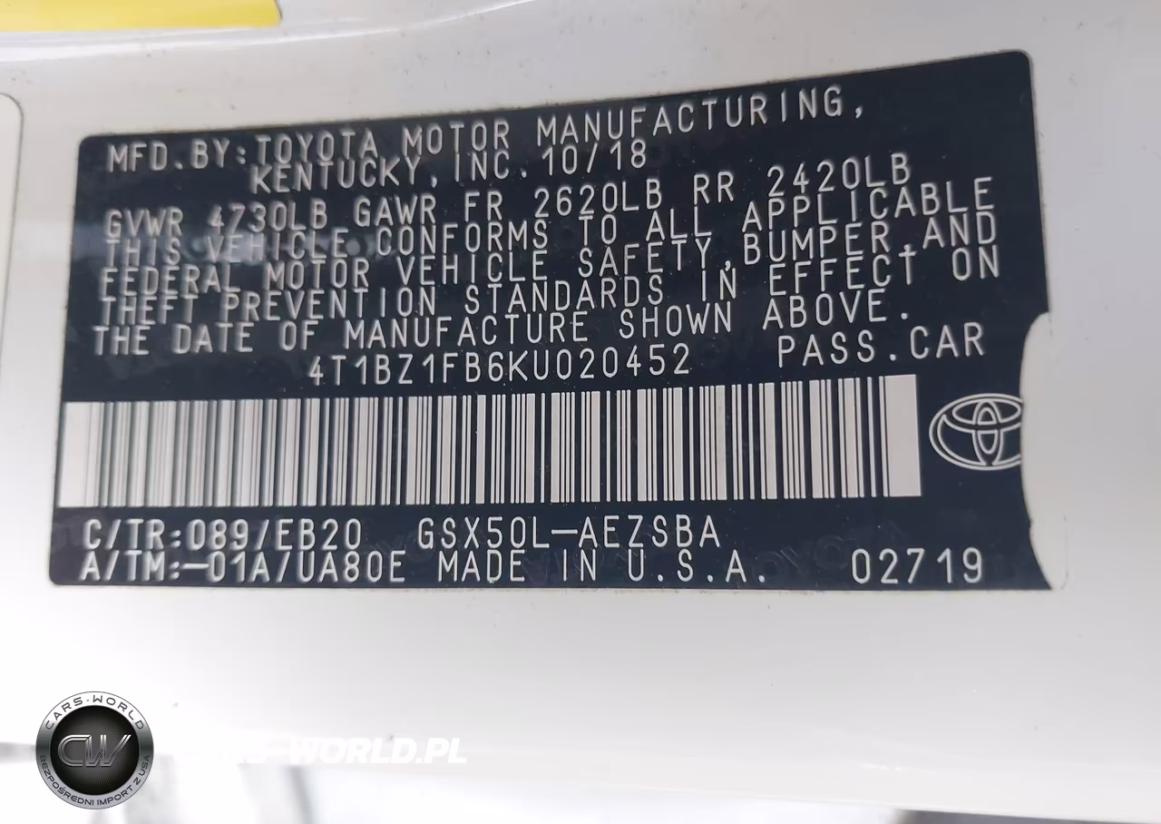 2019 Toyota Avalon Touring VIN:4T1BZ1FB6KU020452 - 9