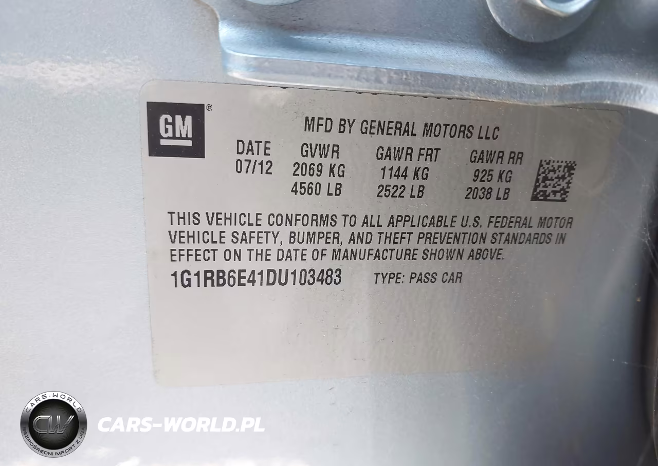 2013 Chevrolet Volt VIN:1G1RB6E41DU103483 - 9