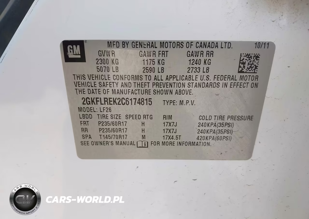 2012 GMC Terrain Sle-1 VIN:2GKFLREK2C6174815 - 9