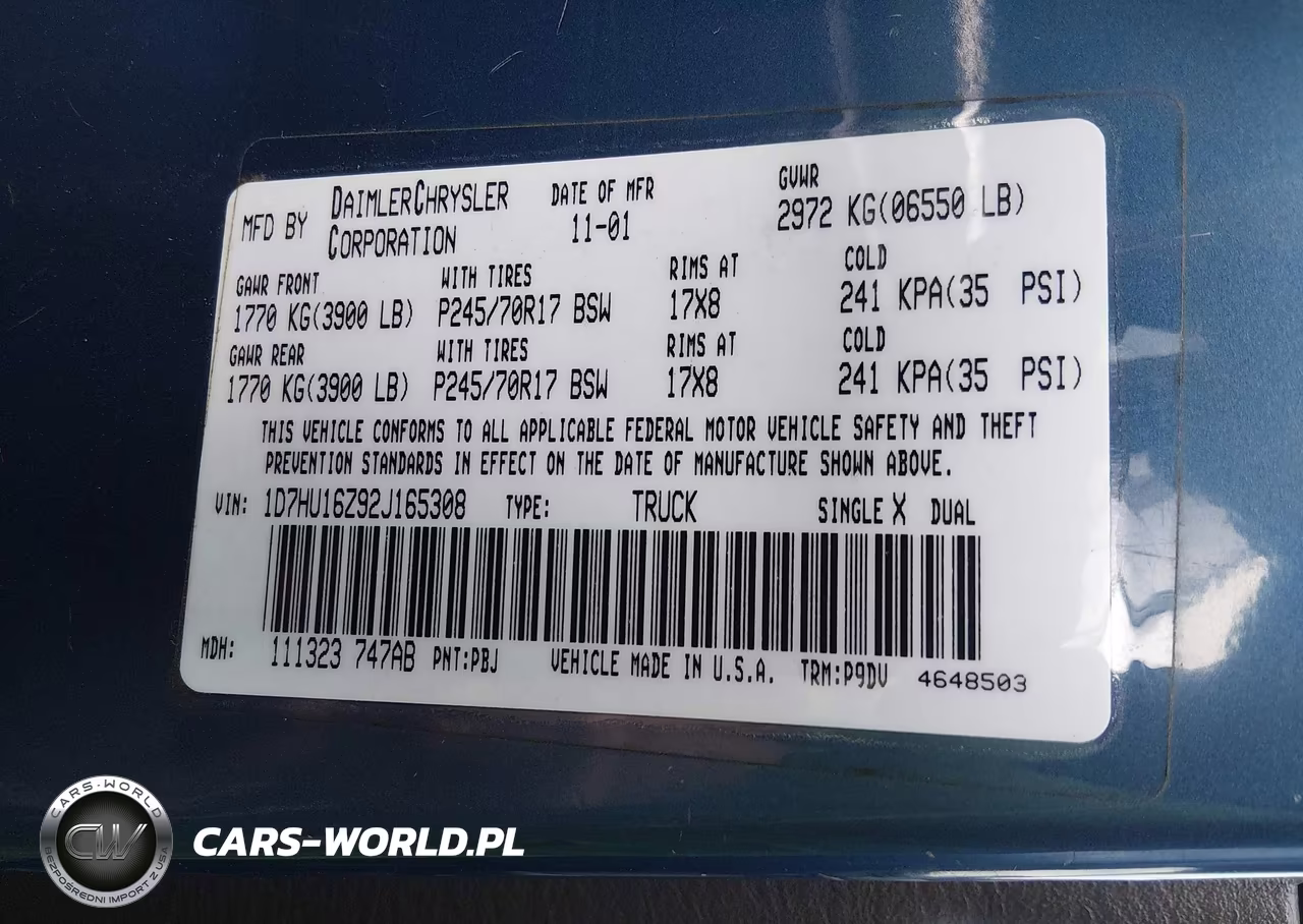 2002 Dodge Ram 1500 St VIN:1D7HU16Z92J165308 - 9