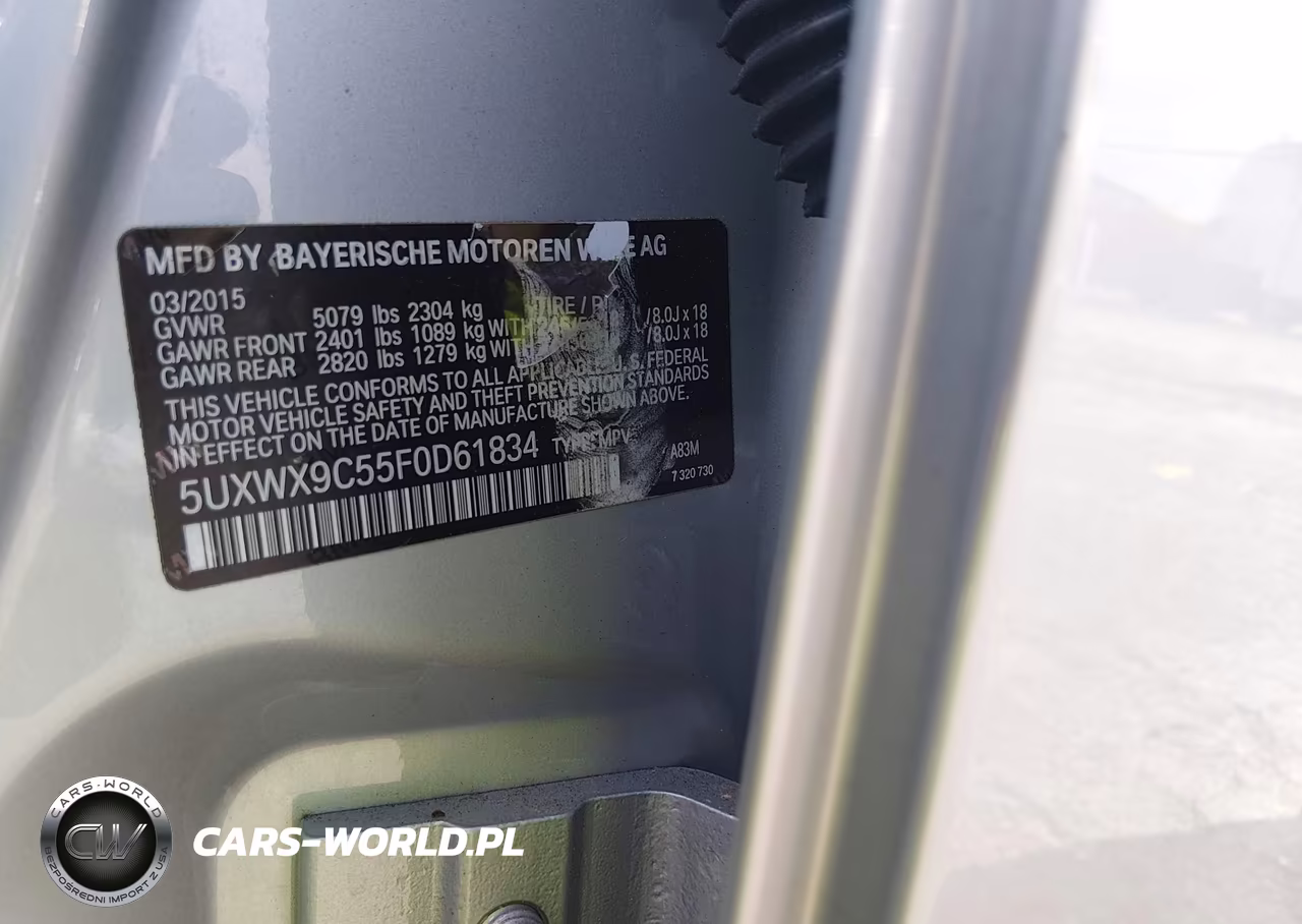 2015 BMW X3 xDrive28I VIN:5UXWX9C55F0D61834 - 9