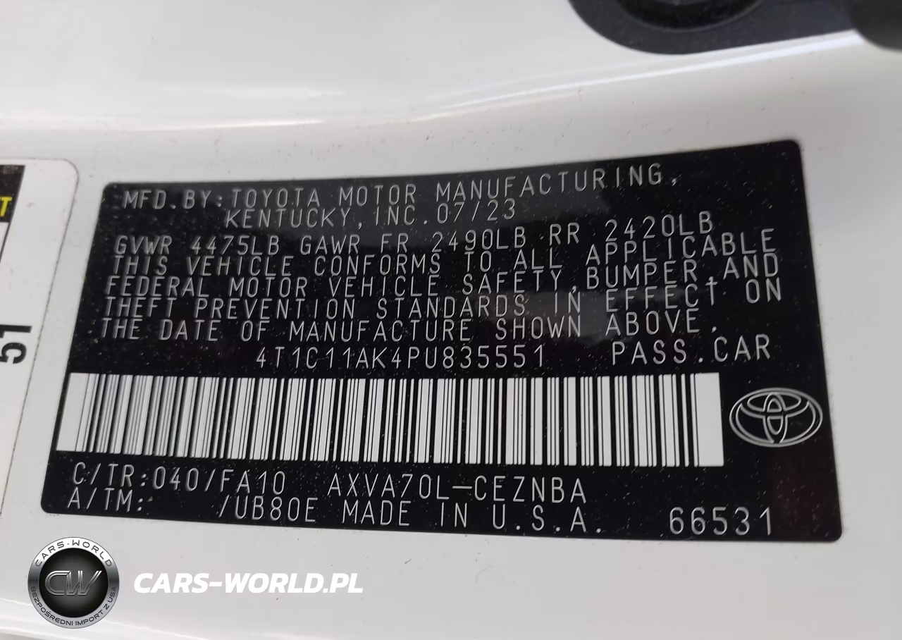 2023 Toyota Camry Le VIN:4T1C11AK4PU835551 - 9