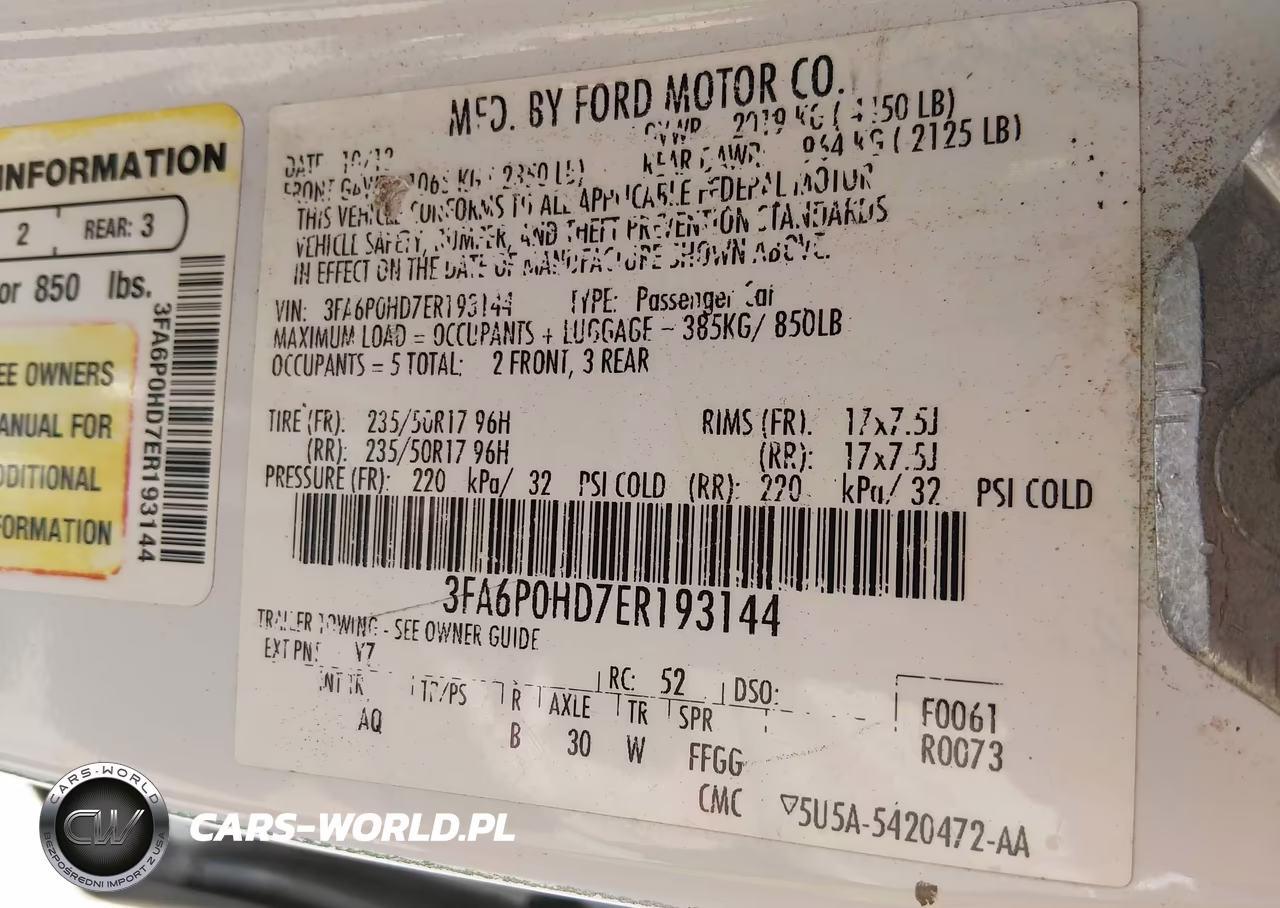 2014 Ford Fusion Se VIN:3FA6P0HD7ER193144 - 9