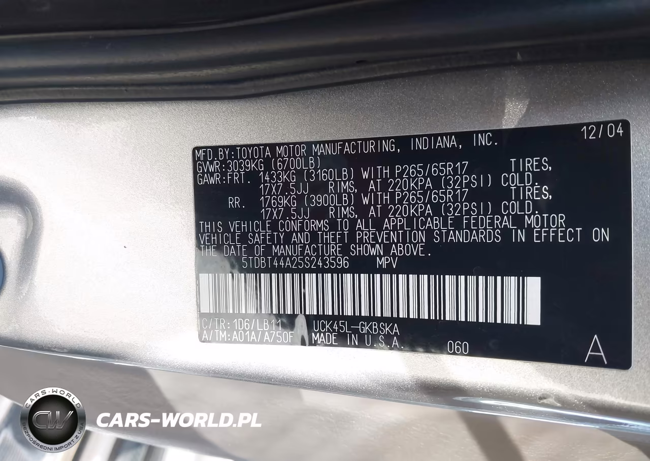 2005 Toyota Sequoia Sr5 V8 VIN:5TDBT44A25S243596 - 9