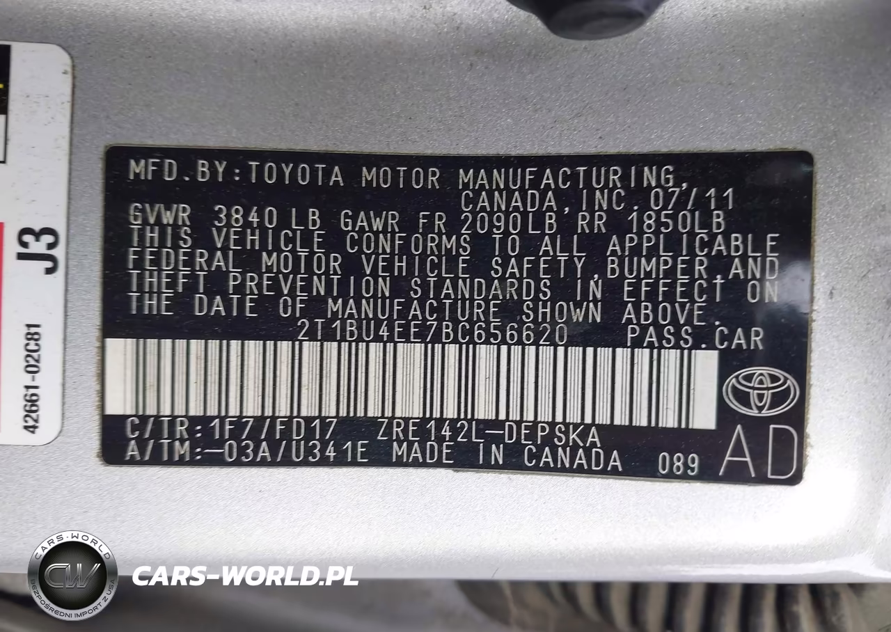2011 Toyota Corolla S VIN:2T1BU4EE7BC656620 - 9