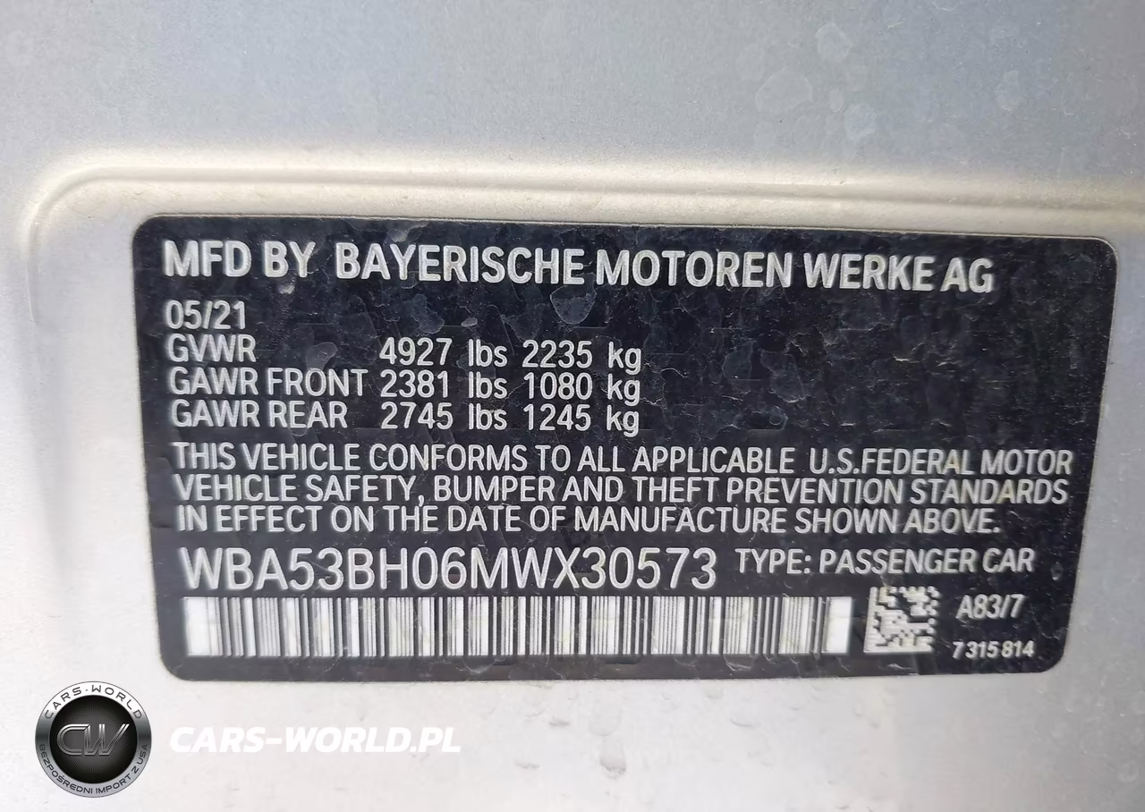 2021 BMW 530I VIN:WBA53BH06MWX30573 - 9