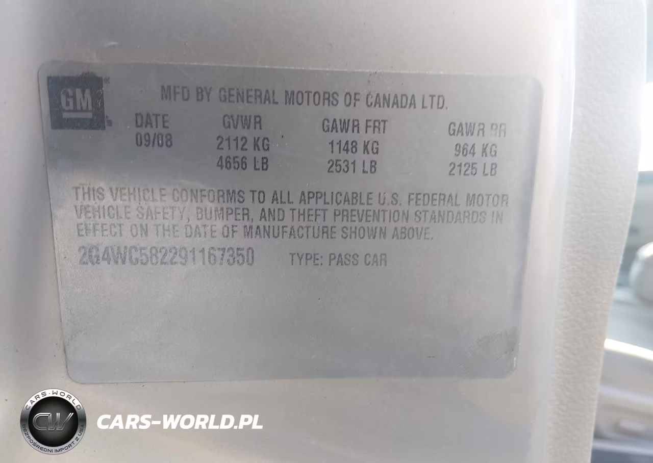 2009 Buick Lacrosse Cx VIN:2G4WC582291167350 - 9