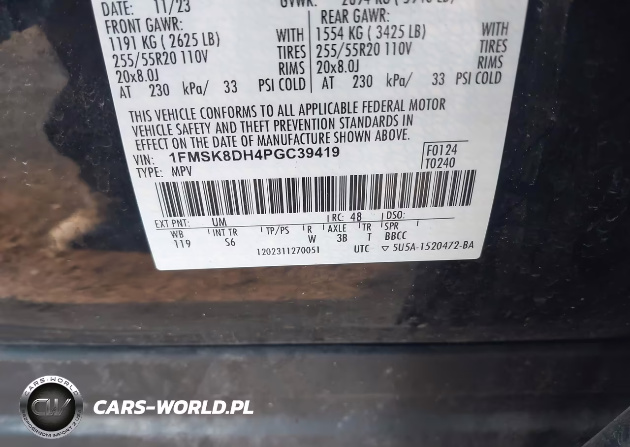 2023 Ford Explorer Xlt VIN:1FMSK8DH4PGC39419 - 9