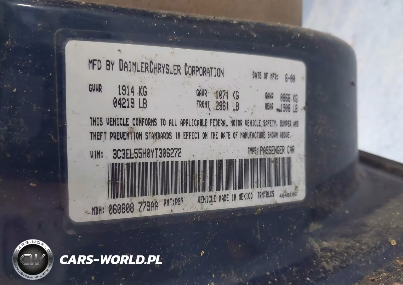 2000 Chrysler Sebring Jxi VIN:3C3EL55H0YT306272 - 9