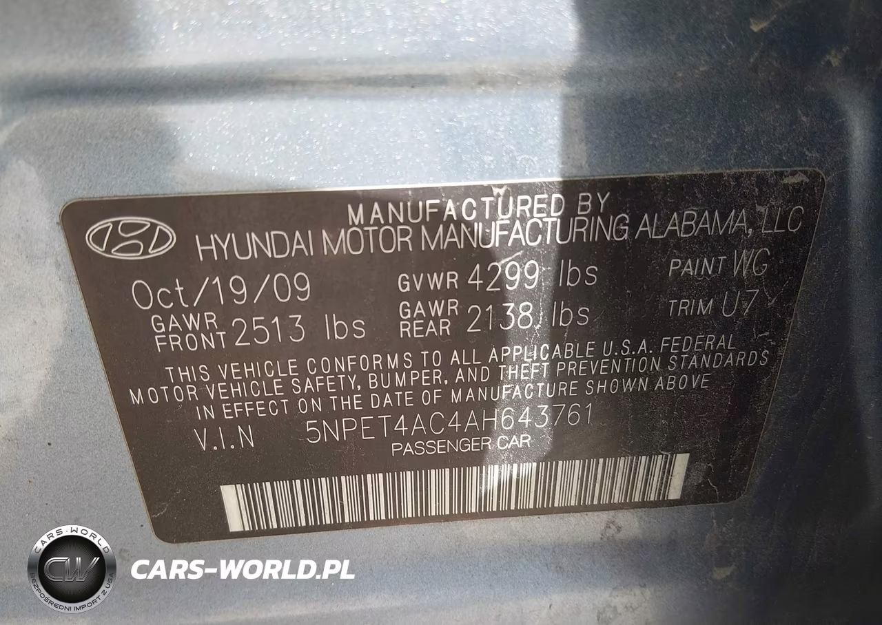 2010 Hyundai Sonata Gls VIN:5NPET4AC4AH643761 - 9