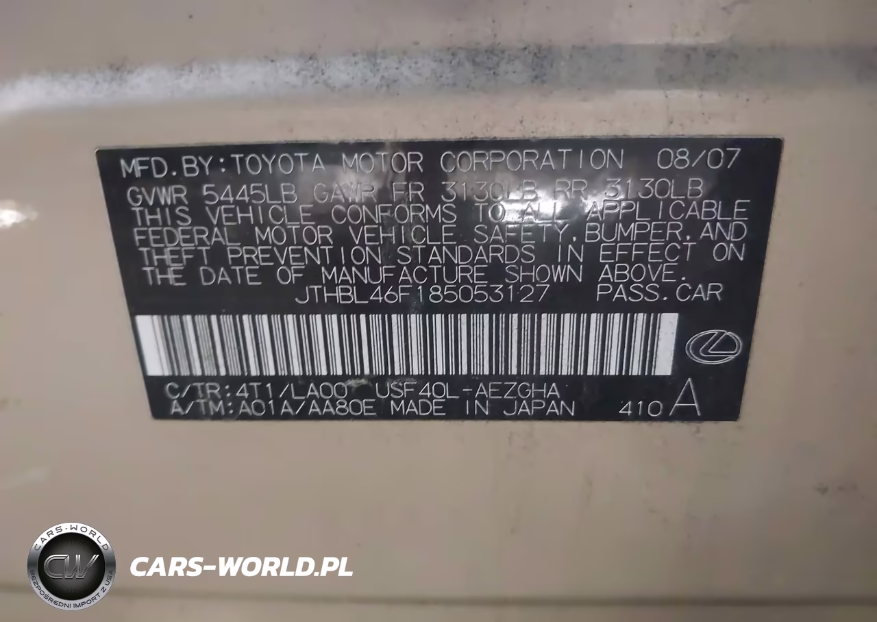 2008 Lexus Ls 460 VIN:JTHBL46F185053127 - 9