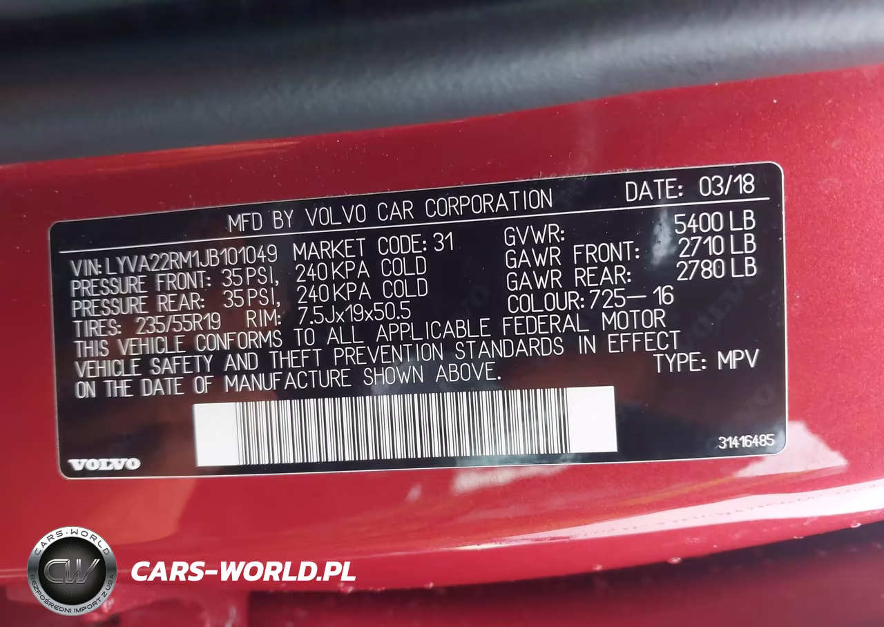 2018 Volvo Xc60 T6 R-Design VIN:LYVA22RM1JB101049 - 9