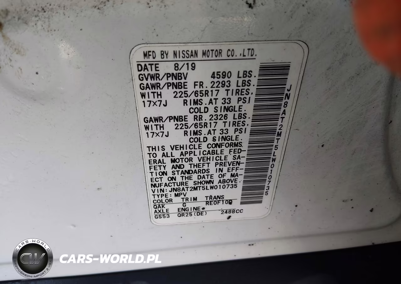 2020 Nissan Rogue Sv Fwd VIN:JN8AT2MT5LW010735 - 9