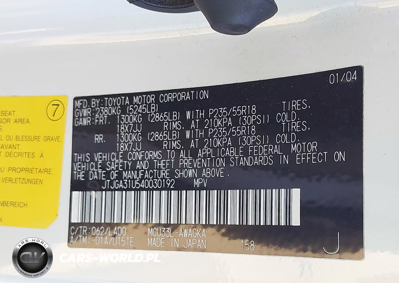 2004 Lexus Rx 330 VIN:JTJGA31U540030192 - 9