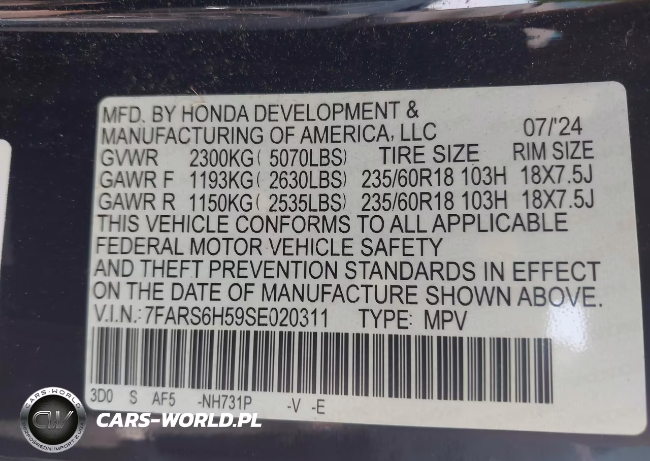 2025 Honda Cr-V Hybrid Sport VIN:7FARS6H59SE020311 - 9