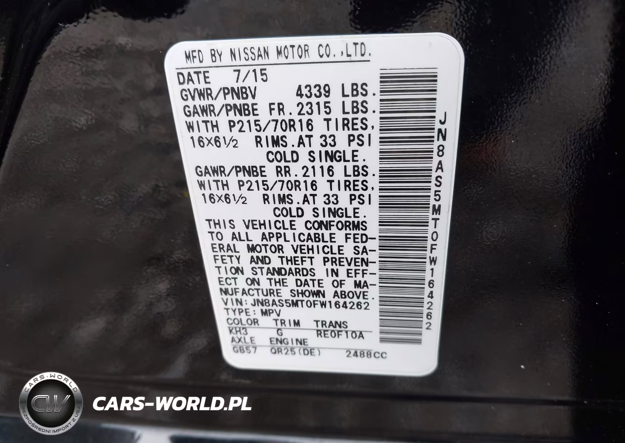 2015 Nissan Rogue Select S VIN:JN8AS5MT0FW164262 - 9