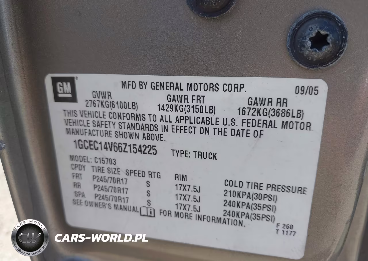 2006 Chevrolet Silverado 1500 Work Truck VIN:1GCEC14V66Z154225 - 9