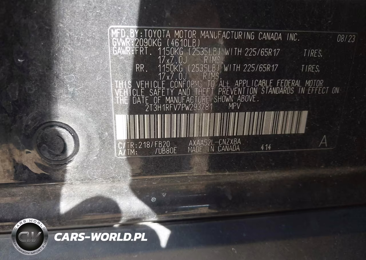 2023 Toyota Rav4 Le VIN:2T3H1RFV7PW293781 - 9