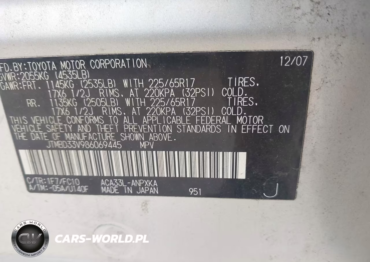 2008 Toyota Rav4 VIN:JTMBD33V986069445 - 9