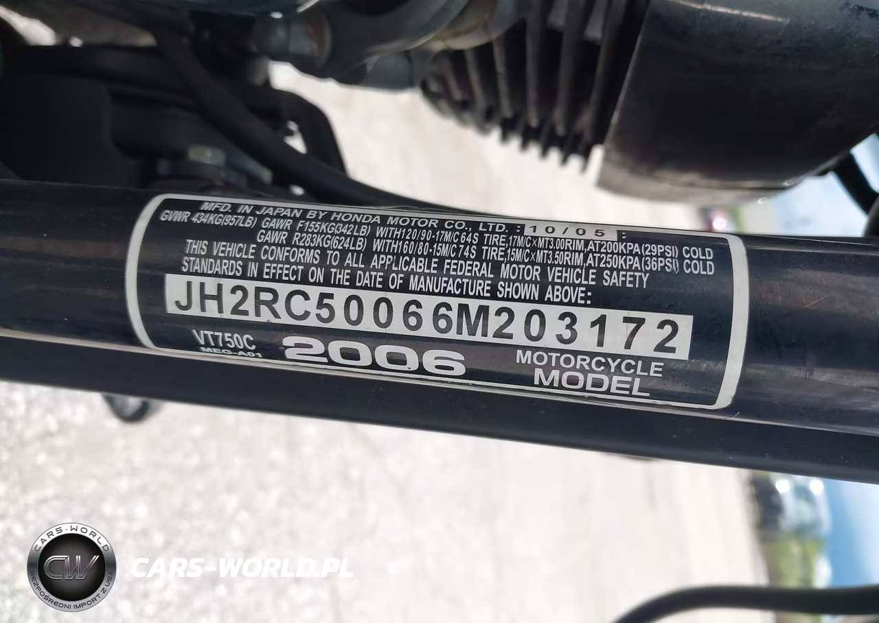 2006 Honda Vt750 C VIN:JH2RC50066M203172 - 10