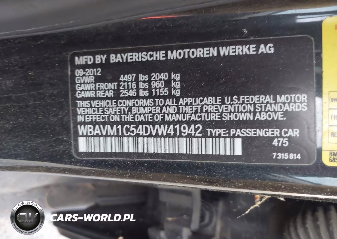 2013 BMW X1 Sdrive28I VIN:WBAVM1C54DVW41942 - 9