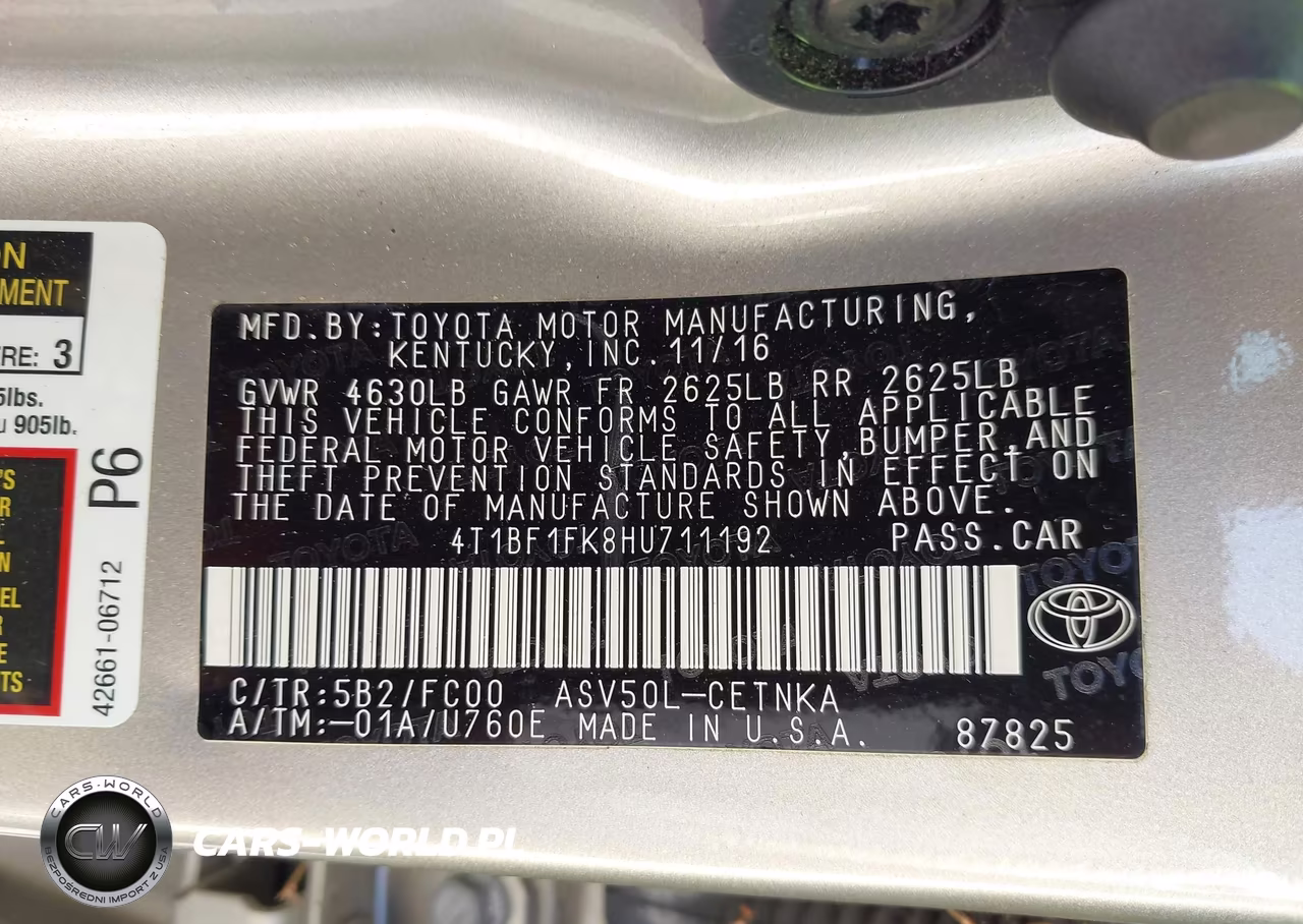 2017 Toyota Camry Le VIN:4T1BF1FK8HU711192 - 9