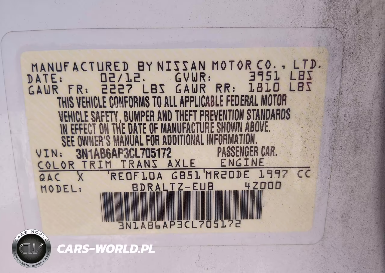 2012 Nissan Sentra 2.0 S VIN:3N1AB6AP3CL705172 - 9