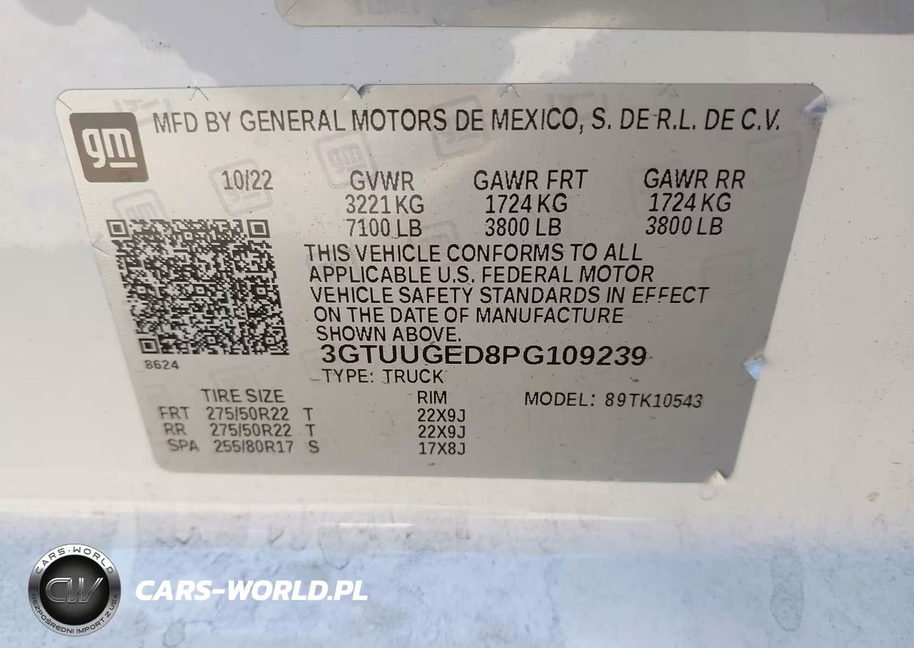 2023 GMC Sierra 1500 4Wd Short Box Denali VIN:3GTUUGED8PG109239 - 9