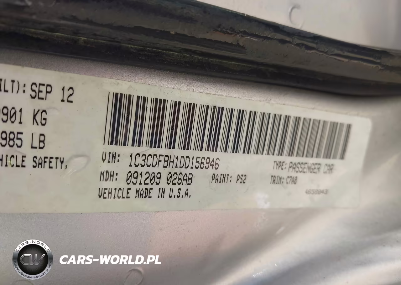 2013 Dodge Dart Rallye VIN:1C3CDFBH1DD156946 - 9