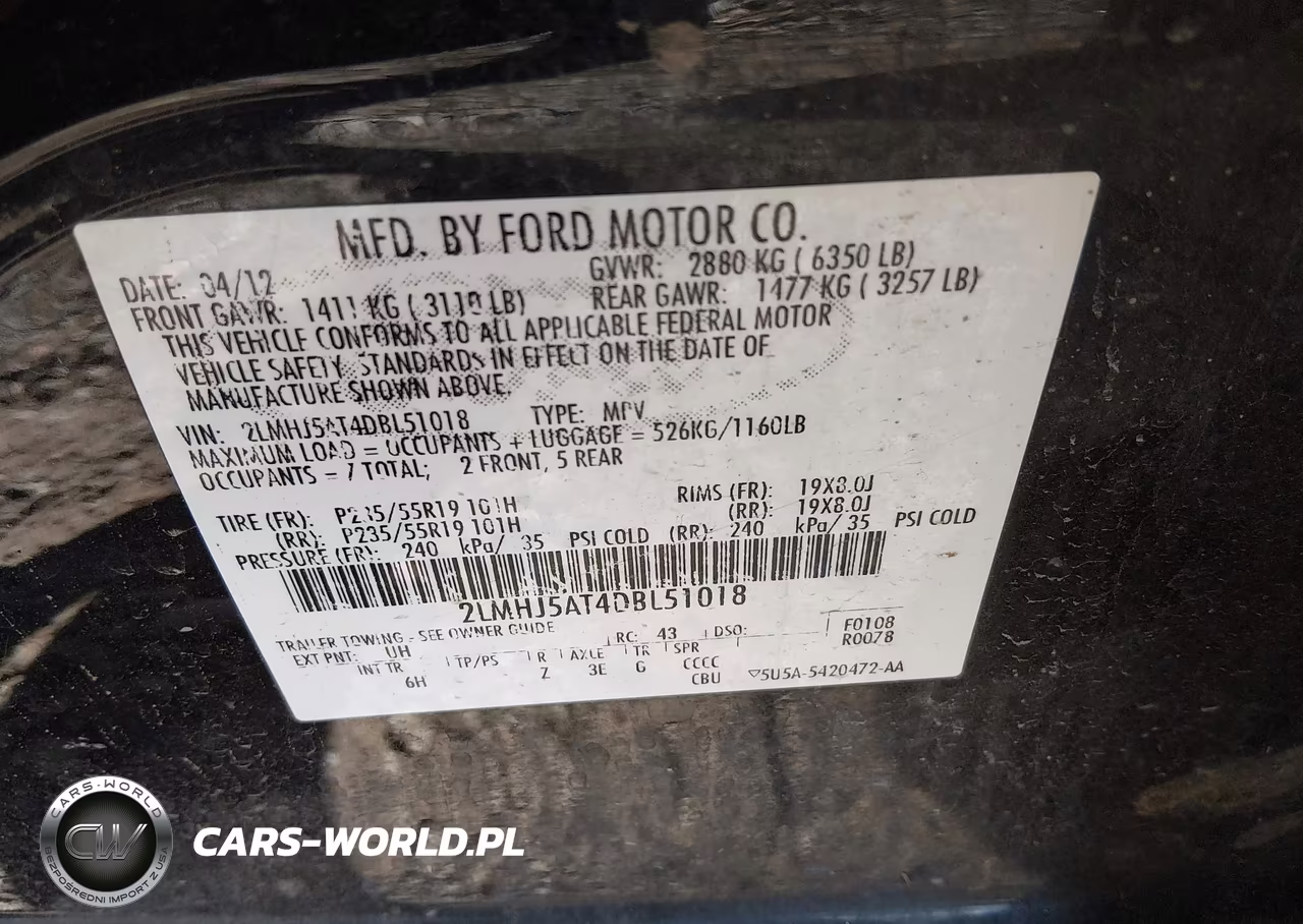 2013 Lincoln Mkt Ecoboost VIN:2LMHJ5AT4DBL51018 - 9