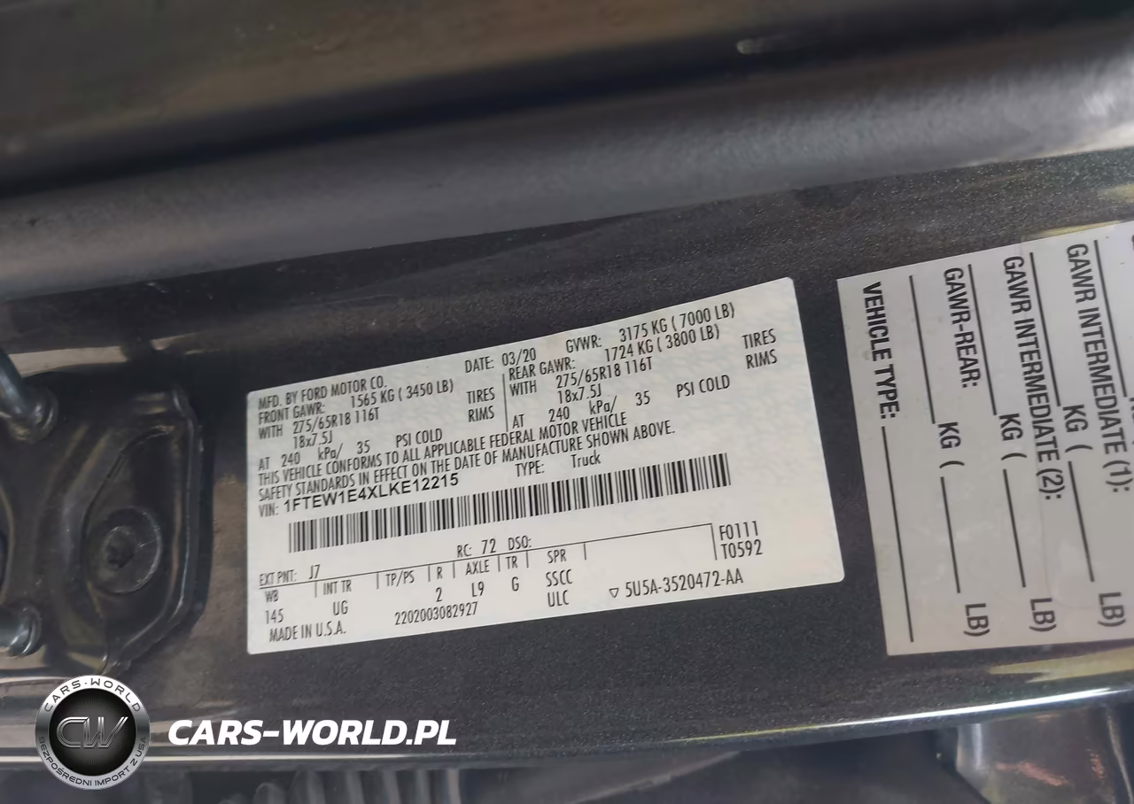 2020 Ford F-150 Xlt VIN:1FTEW1E4XLKE12215 - 9