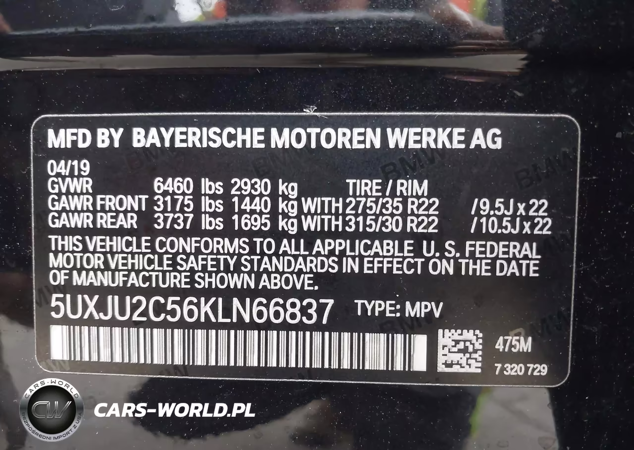 2019 BMW X5 xDrive50I VIN:5UXJU2C56KLN66837 - 9