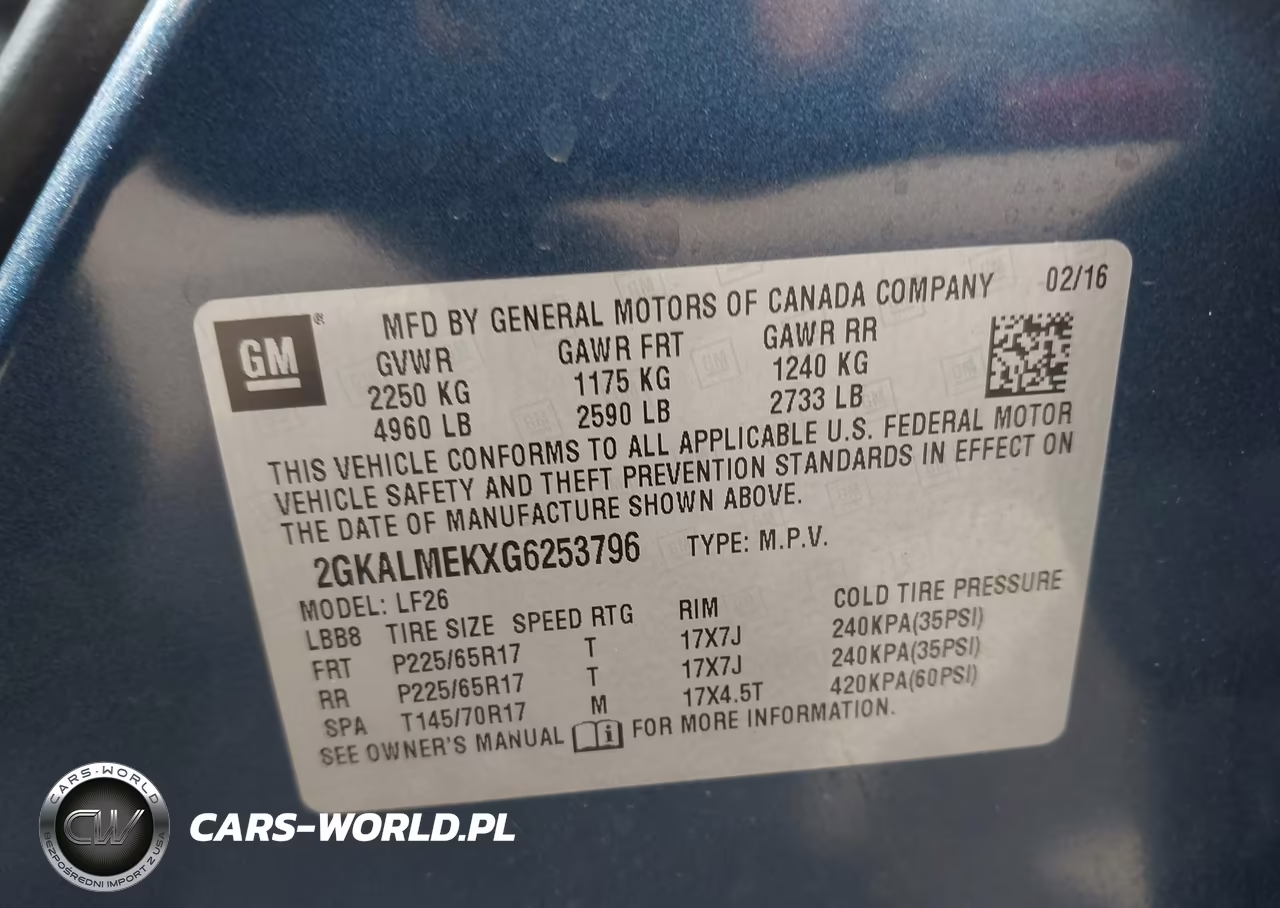 2016 GMC Terrain Sle-1 VIN:2GKALMEKXG6253796 - 9