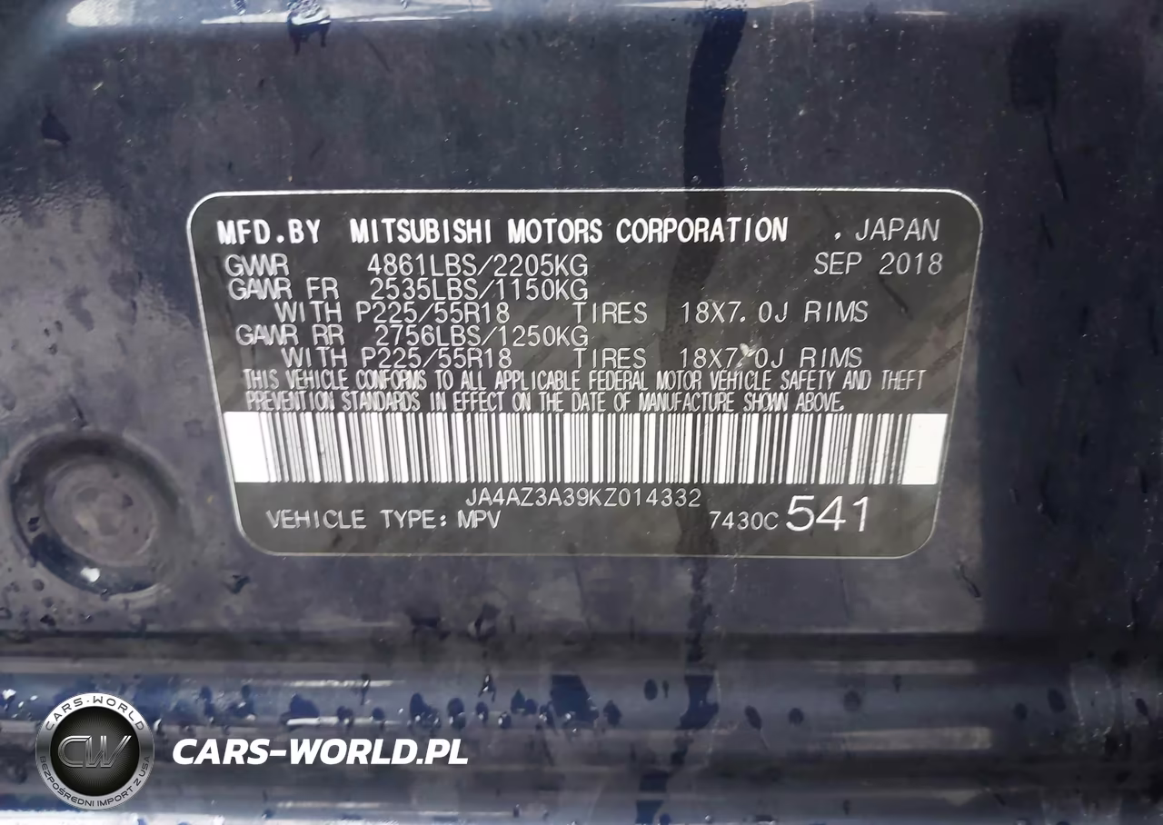 2019 Mitsubishi Outlander Se VIN:JA4AZ3A39KZ014332 - 9