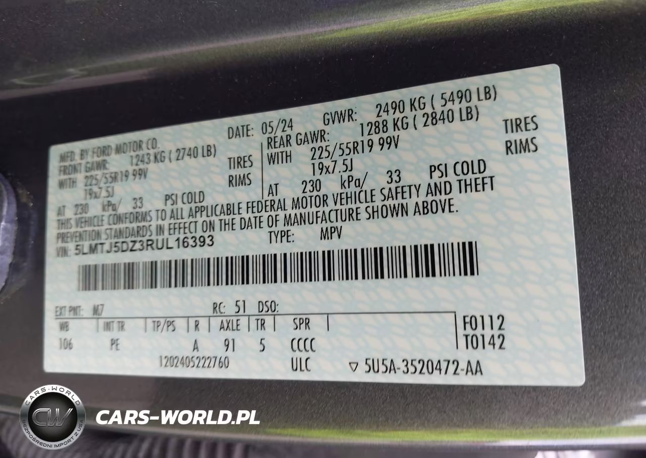 2024 Lincoln Corsair Grand Touring VIN:5LMTJ5DZ3RUL16393 - 9