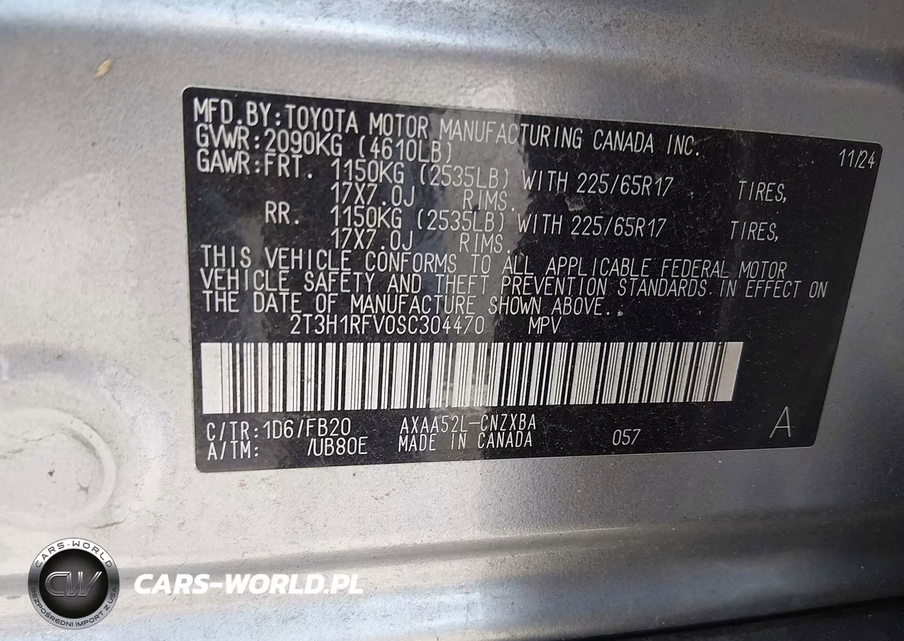 2025 Toyota Rav4 Le VIN:2T3H1RFV0SC304470 - 9