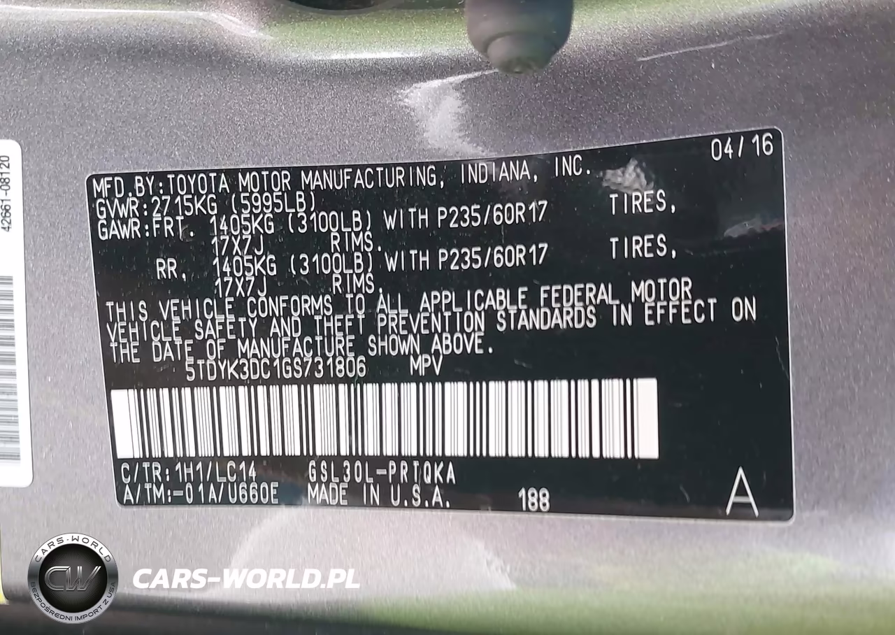 2016 Toyota Sienna Xle 8 Passenger VIN:5TDYK3DC1GS731806 - 9