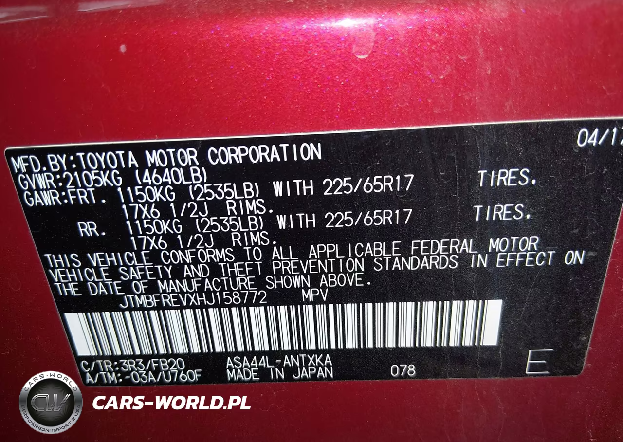 2017 Toyota Rav4 Le VIN:JTMBFREVXHJ158772 - 9