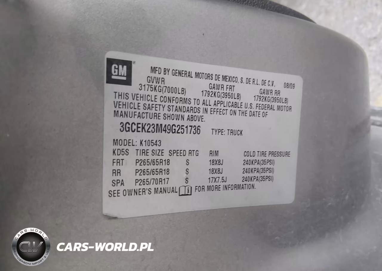 2009 Chevrolet Silverado 1500 Lt VIN:3GCEK23M49G251736 - 9