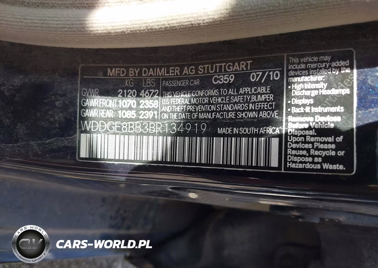 2011 Mercedes-Benz C 300 Luxury 4Matic-Sport 4Matic VIN:WDDGF8BB3BR134919 - 9