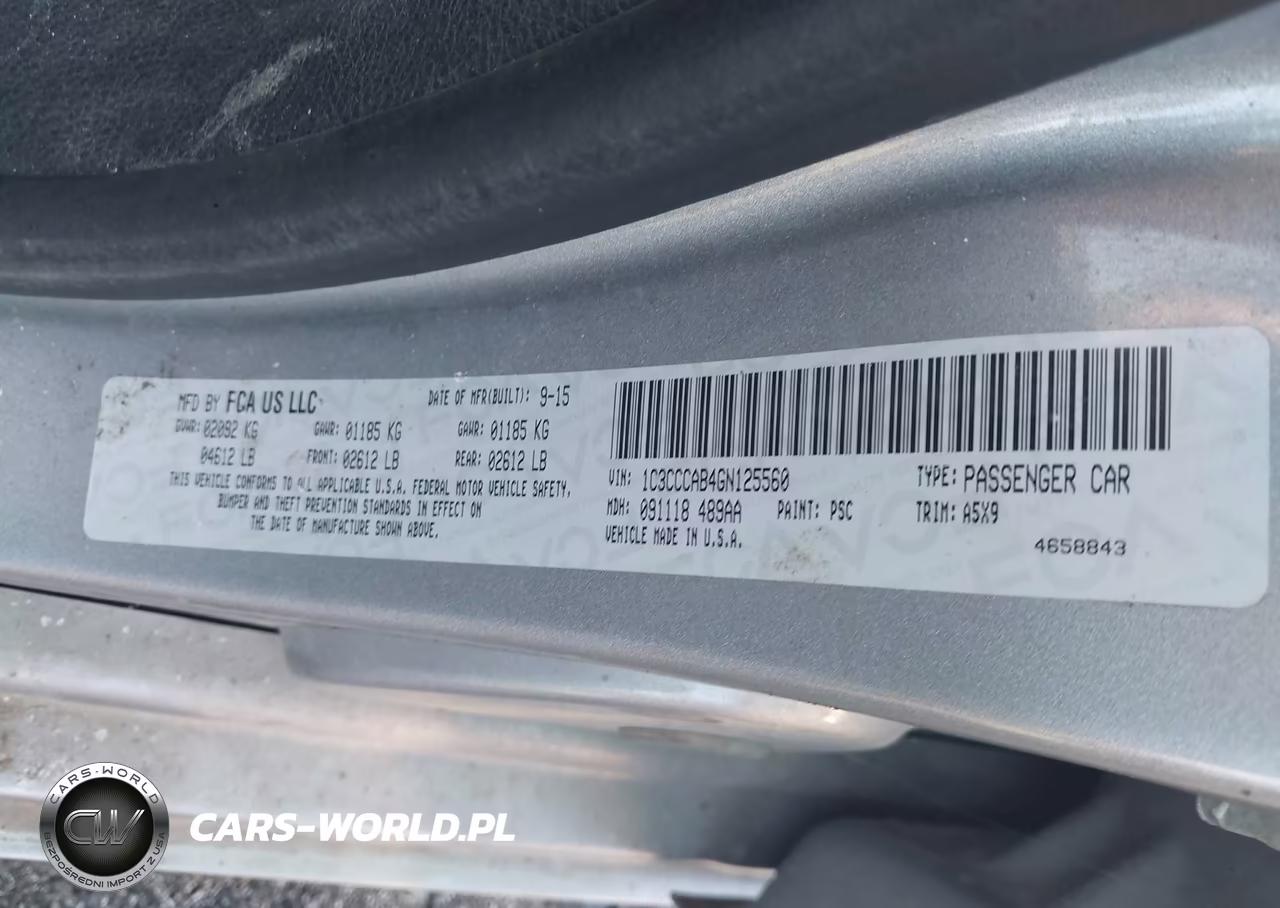2016 Chrysler 200 Limited VIN:1C3CCCAB4GN125560 - 9