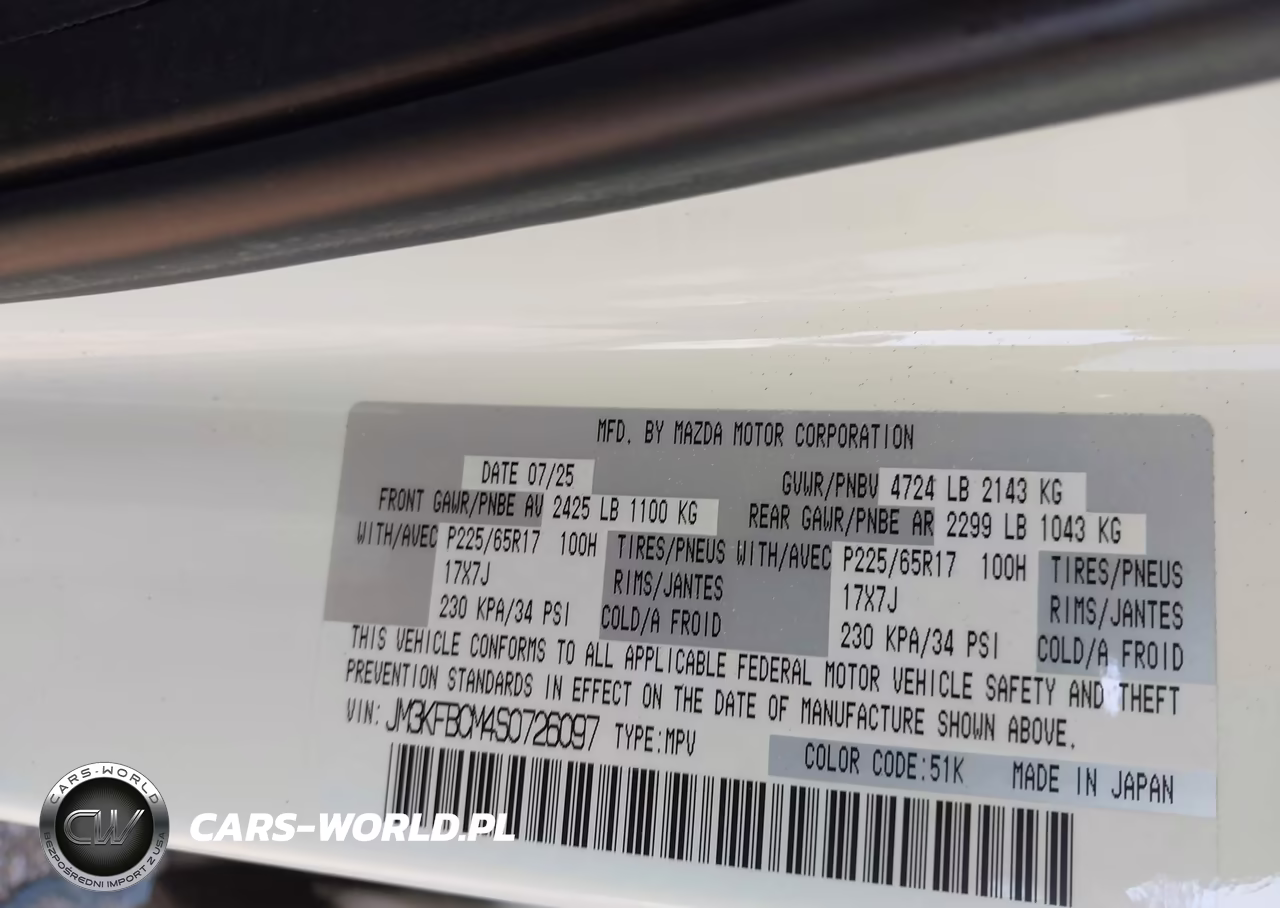 2025 Mazda Cx-5 2.5 S Preferred VIN:JM3KFBCM4S0726097 - 9