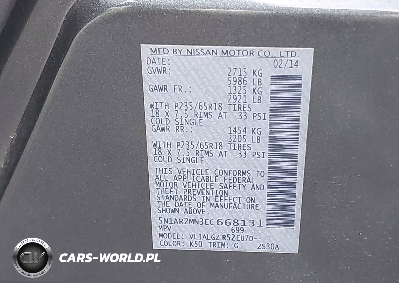 2014 Nissan Pathfinder Sl VIN:5N1AR2MN3EC668131 - 9