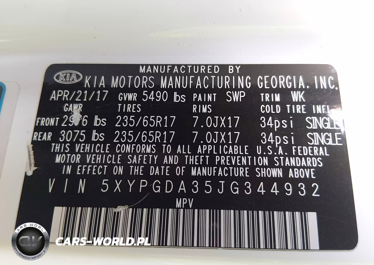 2018 Kia Sorento 2.4L Lx VIN:5XYPGDA35JG344932 - 9