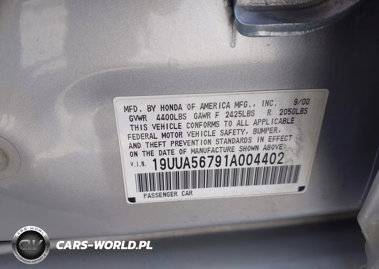 2001 Acura Tl 3.2 VIN:19UUA56791A004402 - 9