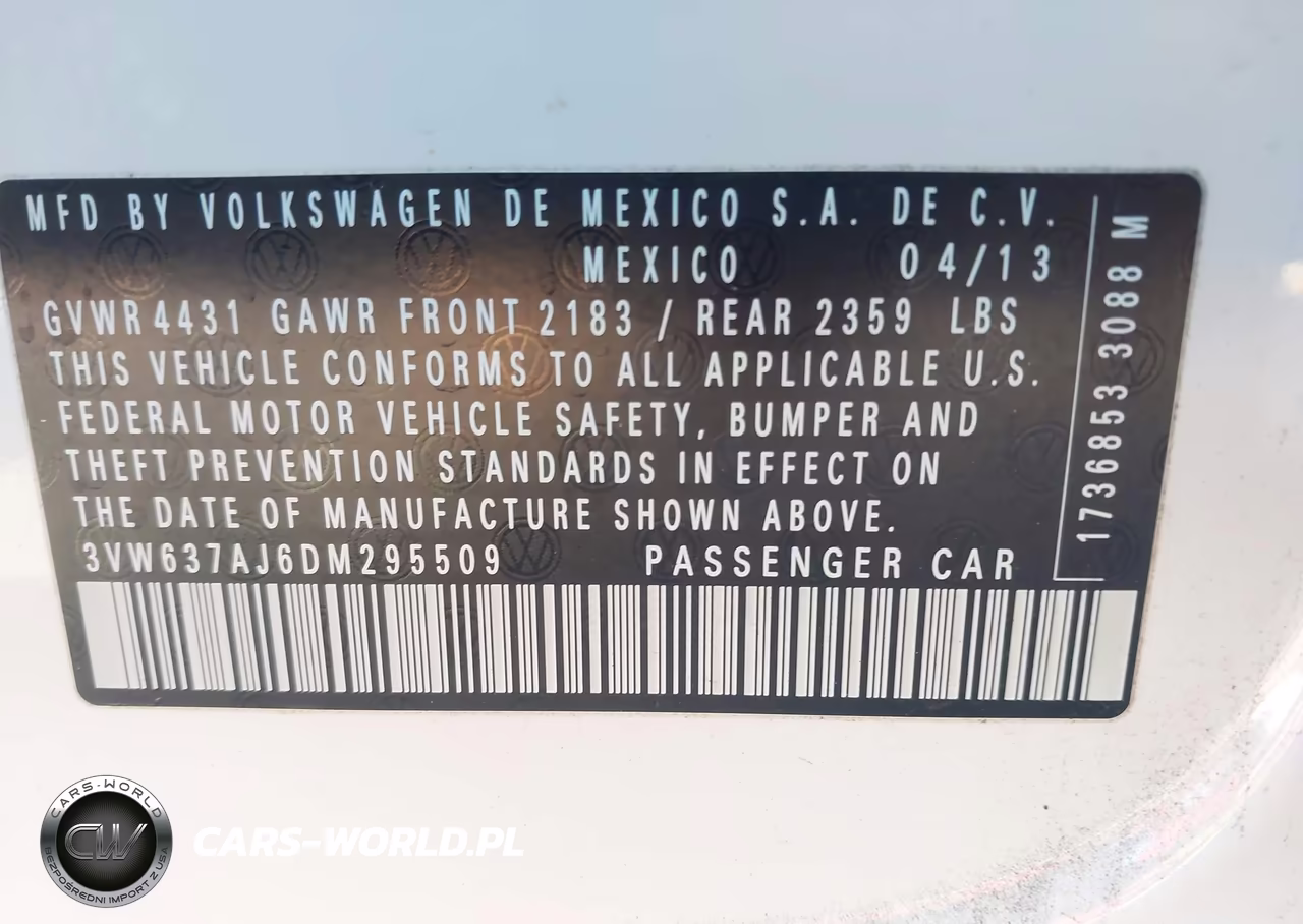 2013 Volkswagen Jetta Hybrid Sel VIN:3VW637AJ6DM295509 - 9