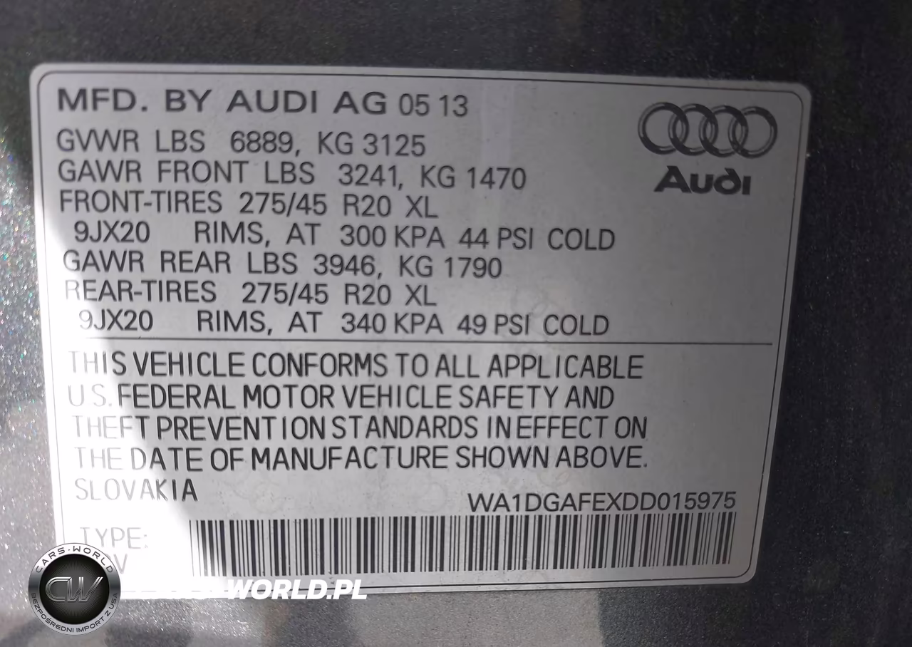 2013 Audi Q7 3.0T S Line Prestige VIN:WA1DGAFEXDD015975 - 9