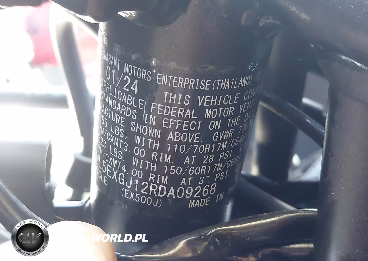2024 Kawasaki Ex500 A-B VIN:ML5EXGJ12RDA09268 - 10